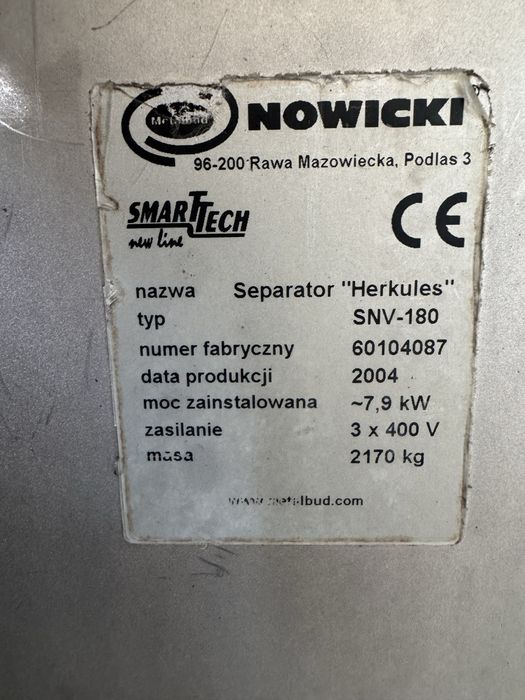 Сепаратор-пресс для костей SNV 180 HERCULES NOWICKI