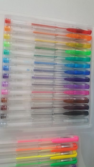 Pixuri cu gel si sclipici 2 seturi