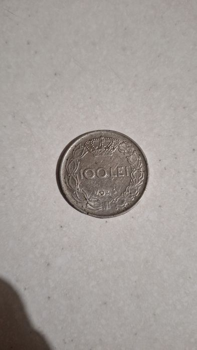 Moneda de 100 lei din anul 1943 cu Regele Mihai