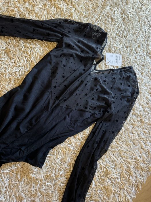 body negru Tezenis cu eticheta