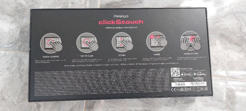 Tastatură Wireless Prestigio Click&Touch – Touchpad integrat