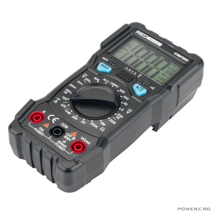 Multimetru digital universal, aparat de masura, 600V, Red Technic