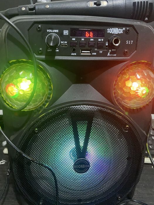 Powerful SOONBOX Bluetooth speaker 1200W (mikrofonli)