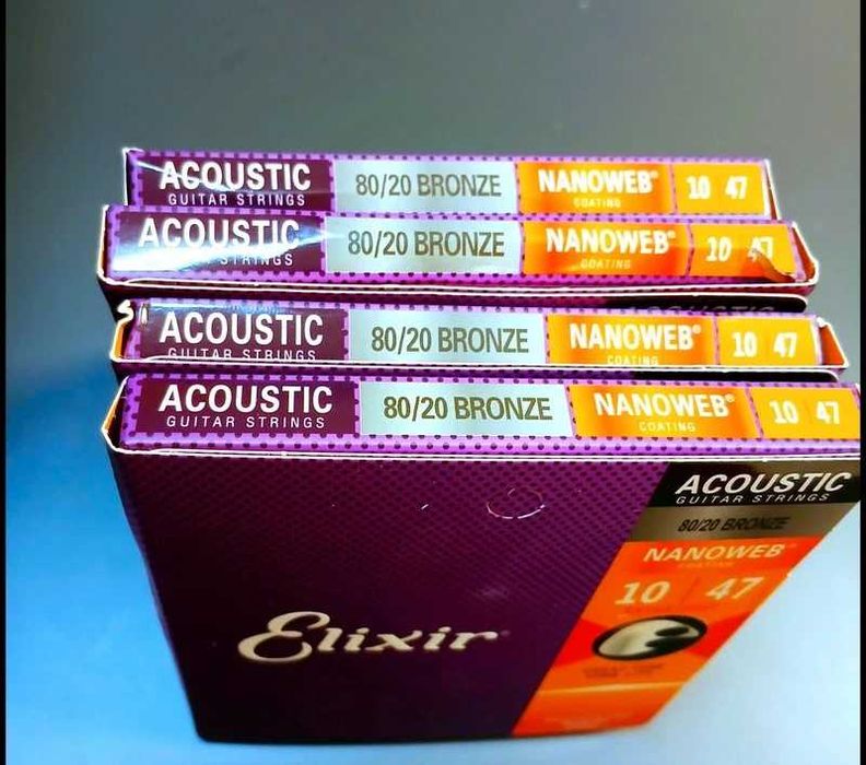 Elixir Corzi de chitara acustica 80/20 Bronz 10-47