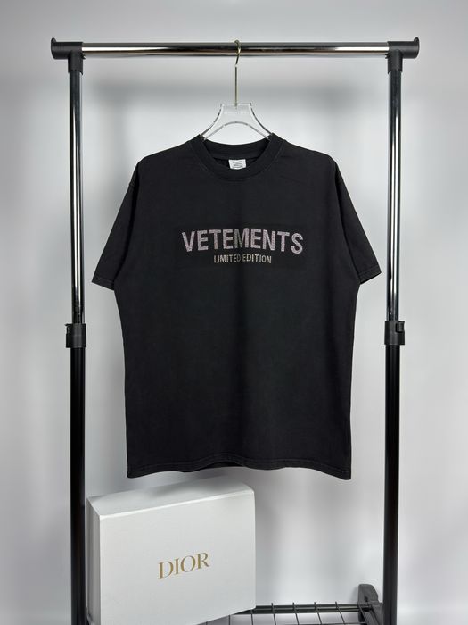 VETEMENTS Rhiatones T-shirt | Vetements Tricou cu Strasuri