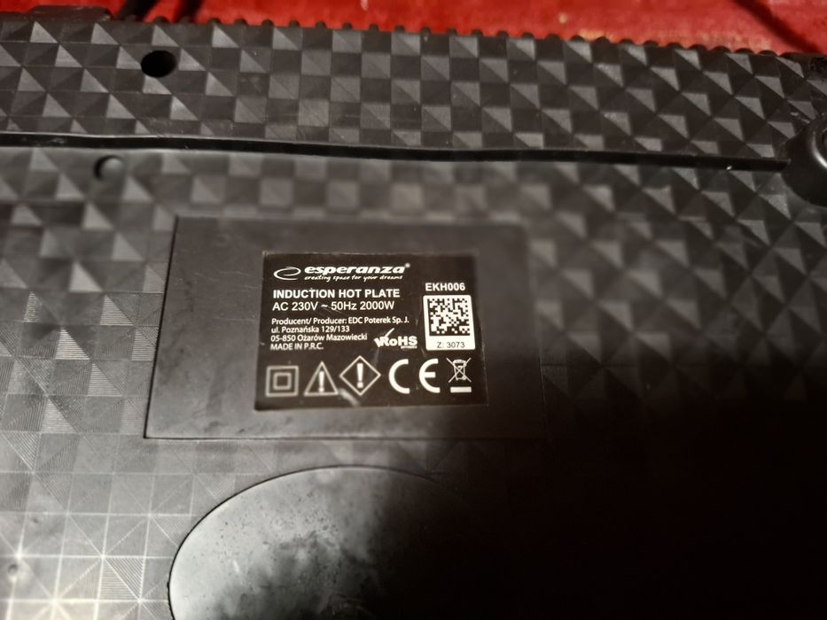 Plită cu Inducție Esperanza – Practic Nouă, 2000W Putere Instant!