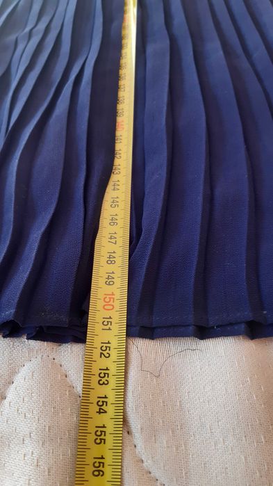 Дълга официална тъмно синя рокля, размер М