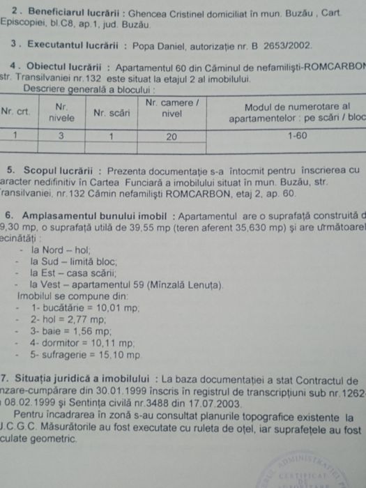 Vând 2 camere cămin Romcarbon