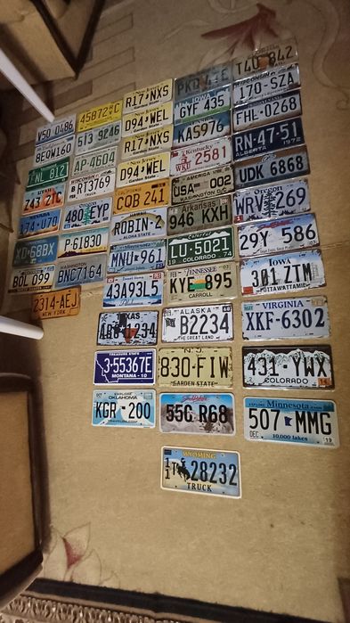 Авто номера из Америки для декора помещений Оригинал  36 $  один штук