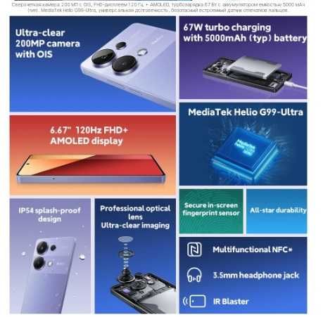 Xiaomi Redmi Note 13 Pro 4G черный