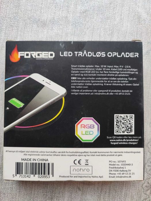 Led безжично зарядно за телефон/мобилна батерия/charger