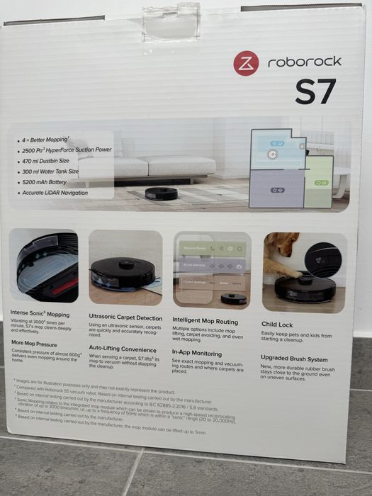 Vând robot aspirator Roborock S7 (cu mop) + set de accesorii noi