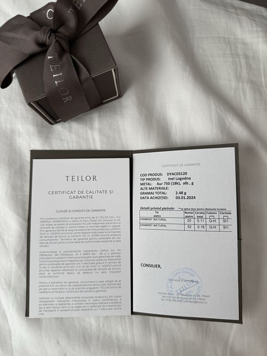 Vand Inel de legodna Teilor aur 18k cu diamante, măsura 51.5