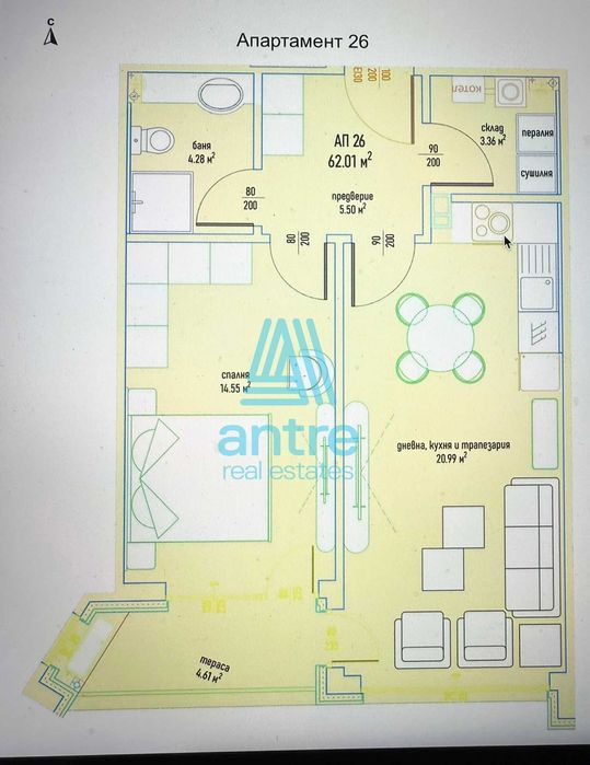 Продава се Двустаен апартамент в София, Малинова долина - 70 кв.м за 1166 €/кв.м - Снимка #6