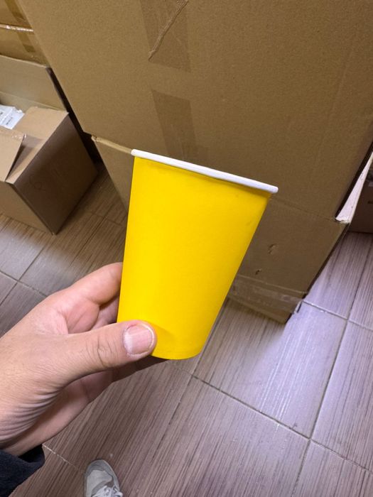 Разовые стаканы (картон) отпом