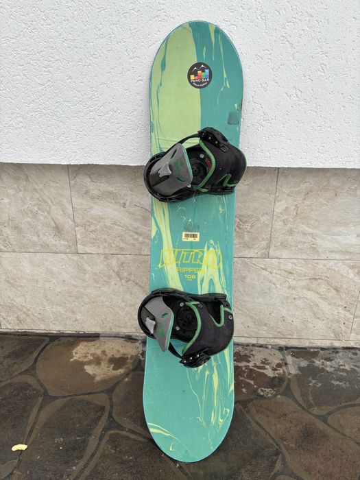 Placa snowboard NITRO pt copii 106cm cu legaturi