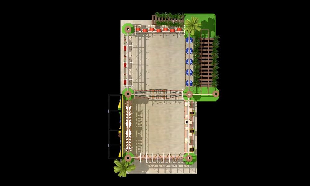 Веревочный парк.  Скалодром.