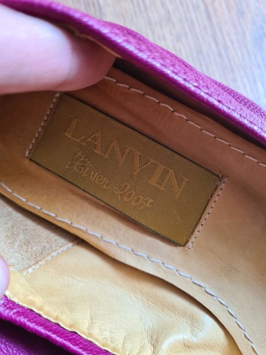 Balerini Lanvin din piele fucsia