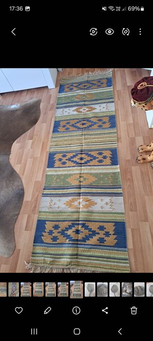 Covor oriental, subțire