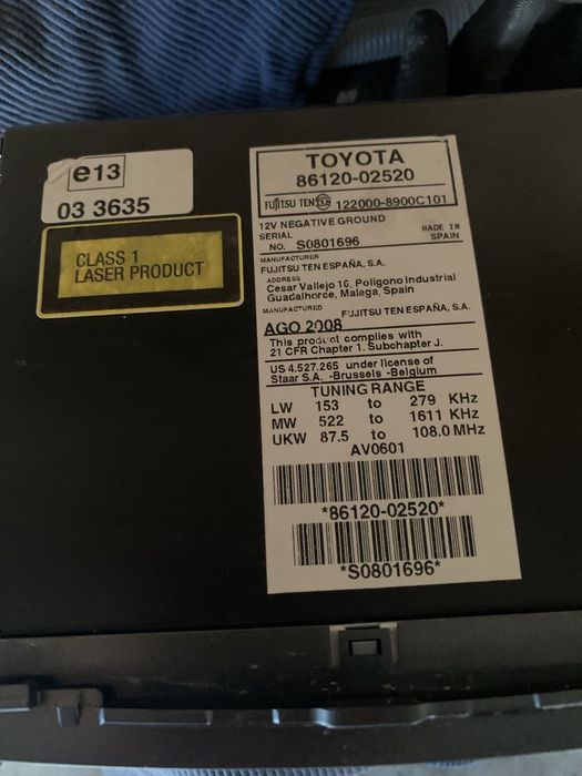 Оригинално CD Toyota Auris