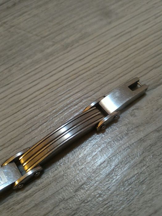 Bratara inox masiv barbati, grea, motive grecesti, lucratura deosebita