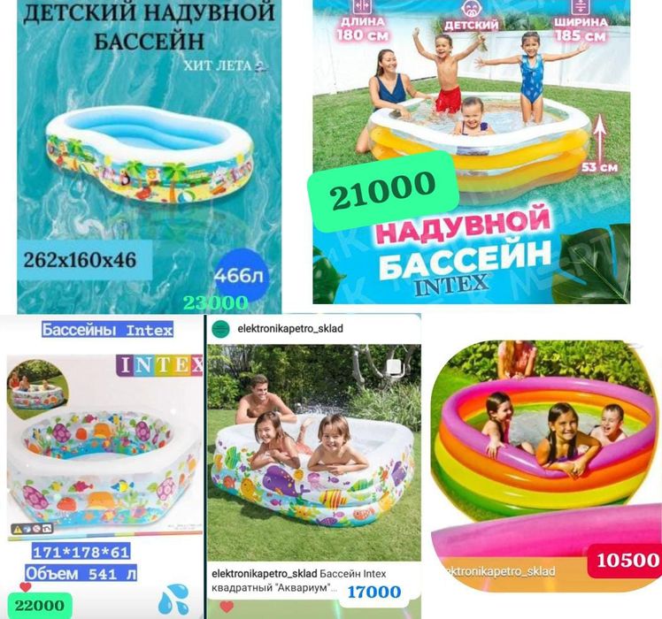 Бассейны детские Intex