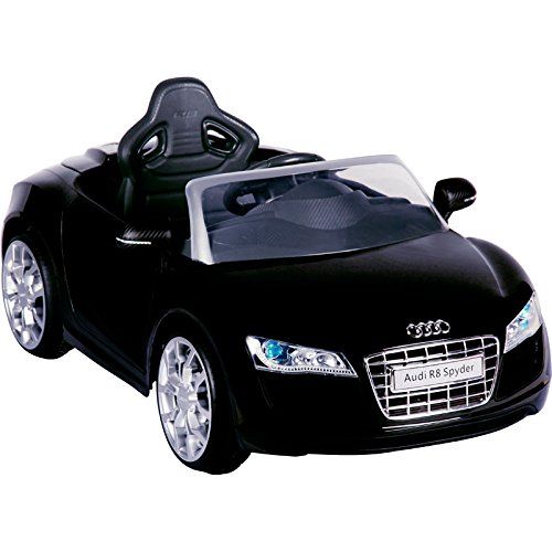 Masinuta electrica cu telecomanda Audi R8 Spyder cu MP3 si Remote Control, Black, acumulator 6V, viteza max 3 km/h