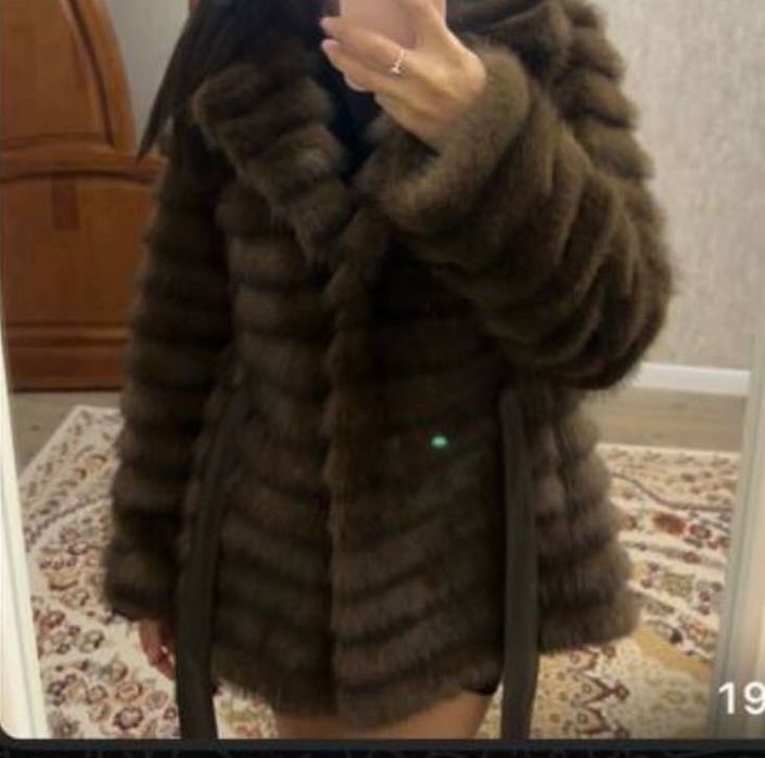стильная эко-шубка под соболь