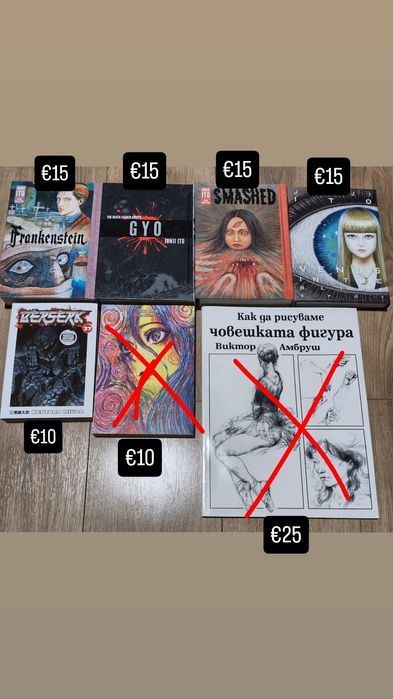 Книги на Виктор Амбруш/Манга/Junji Ito