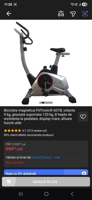 Bicicleta fitness noua