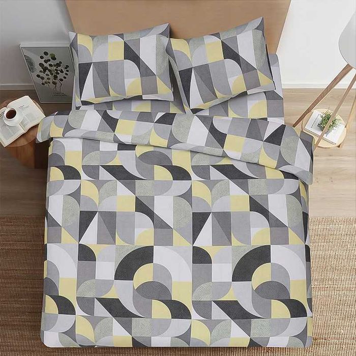 Спален комплект "Kring" – за 2 души, 4 части, 100% памук, чаршафи