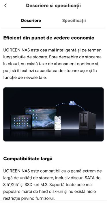 UGREEN NASync DXP2800. Quad-core, SIGILAT, transport inclus