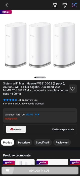 8 buc. HUAWEI WiFi Mesh 3 WS8100