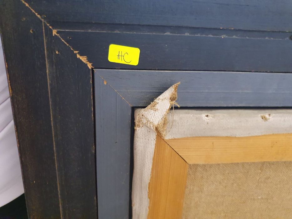 Холандска картина маслено платно морски мотив