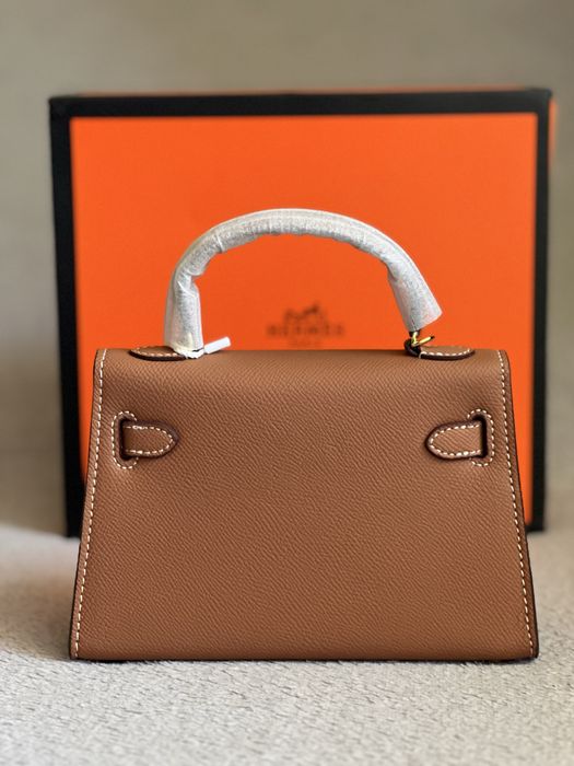 Чанта естествена кожа Mini кафява