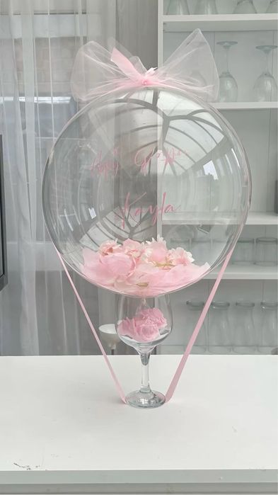 Мягкие игрушки в бабл шарах