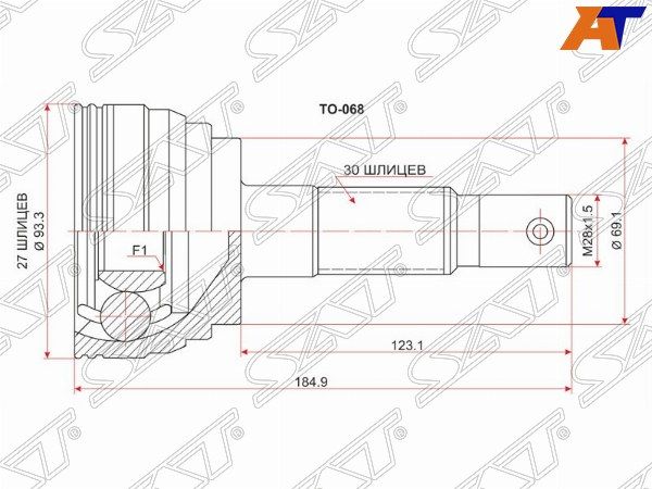 Шрус наружный  Toyota 4runner