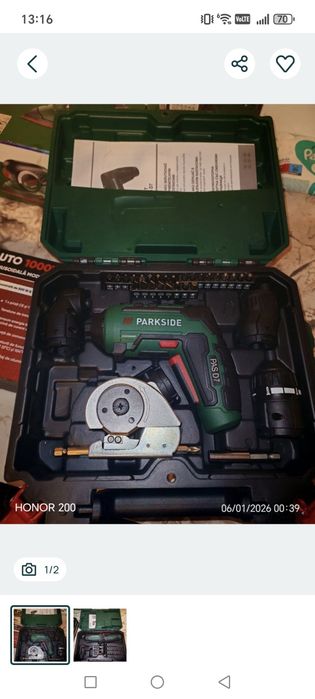 Bormașină Parkside acumulator și incarcator