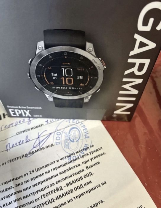 КАТО НОВ 47mm Garmin EPIX GEN 2 Гаранция Технополис 2026г. Black