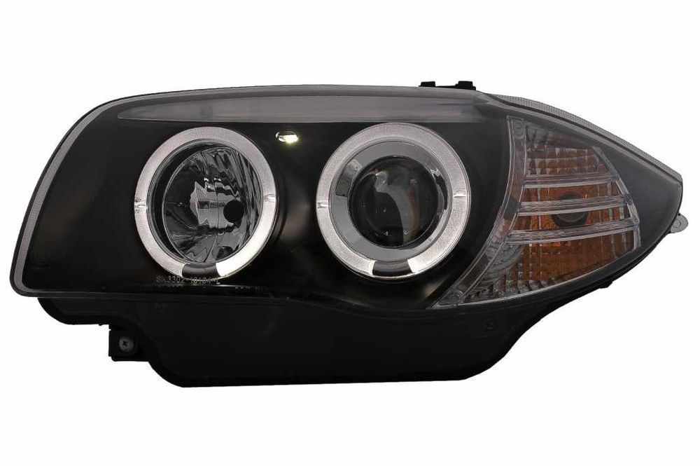 Faruri Angel Eyes BMW Seria 1 E81 E82 E87 E88 (2004-2011) Negru