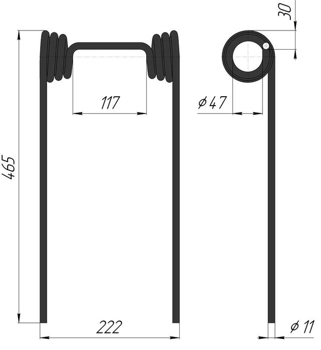 Зуб пружинный Палец