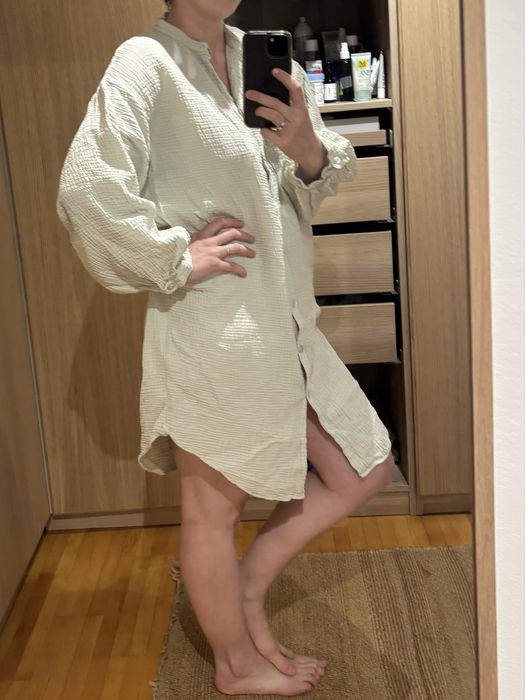 Rochie camasa din muselina de bumbac