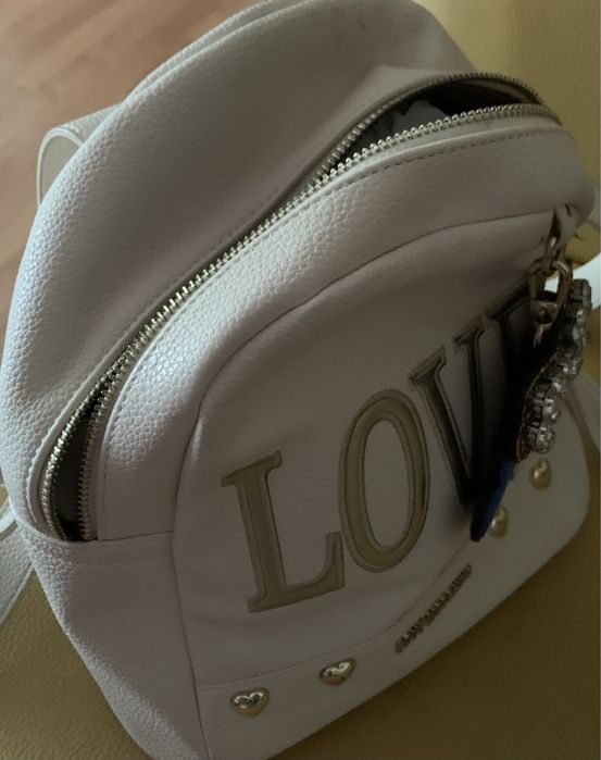 Мини рюкзак Love Moschino,оригинал,беж,23/23