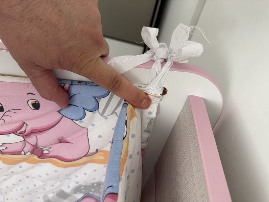 Бебешко дървено креватче Lorelli Matrix Розово