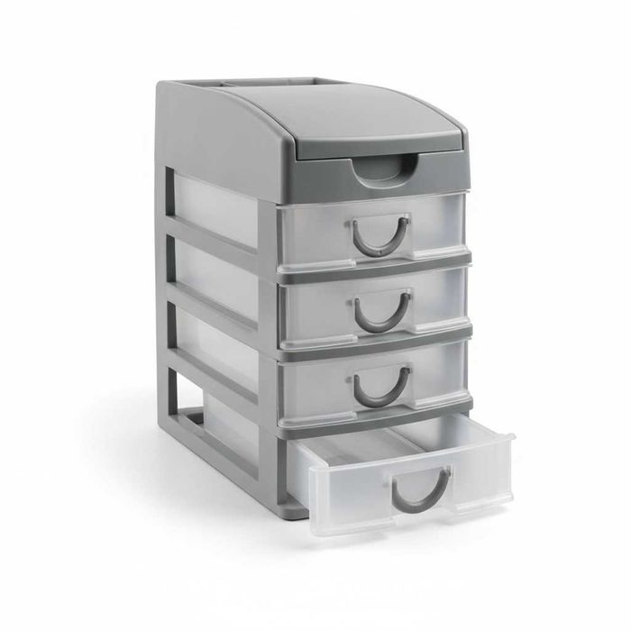 Organizator de birou cu 4 sertare depozitare accesorii cosmetice hobby