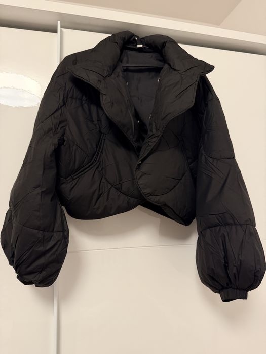 Зимно яке с кожена яка