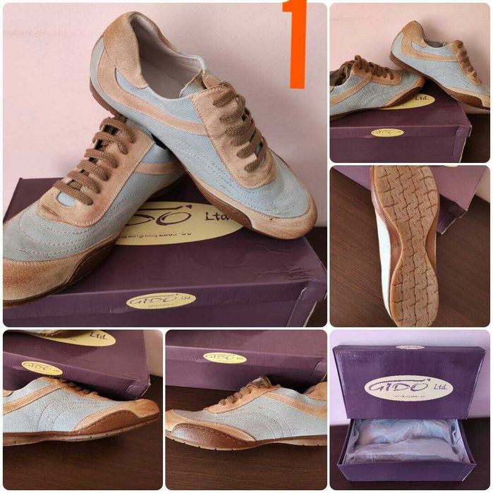 Български мъжки обувки Gido от естествени материали на промо цени!