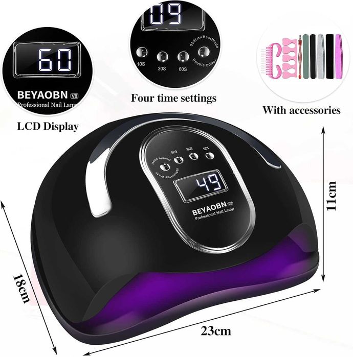 BEYAOBN 168 W UV лампа за сушене на нокти