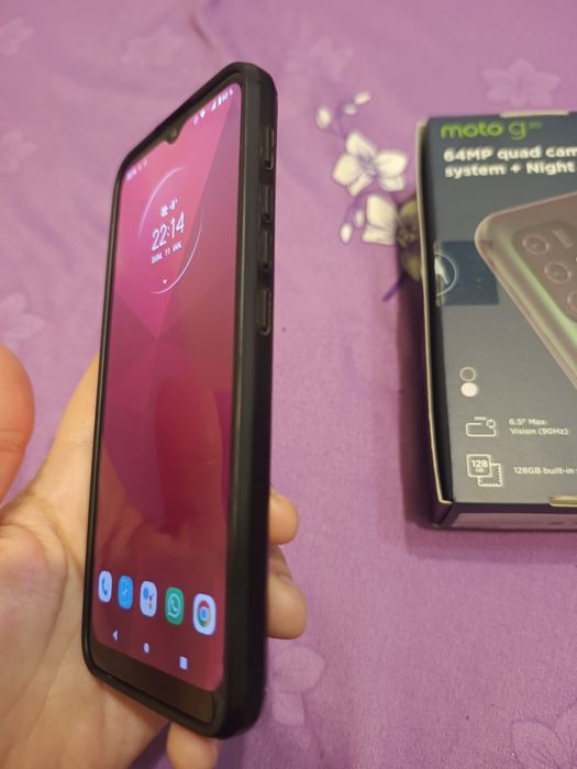 Motorola g30 cu folie și husa