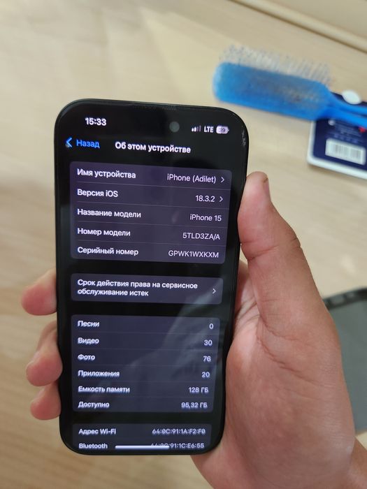 Айфон 15 128 гб 88% 2 сим карта
